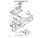 Whirlpool SF310PERW0 cook top and manifold diagram