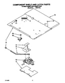Component shelf and latch