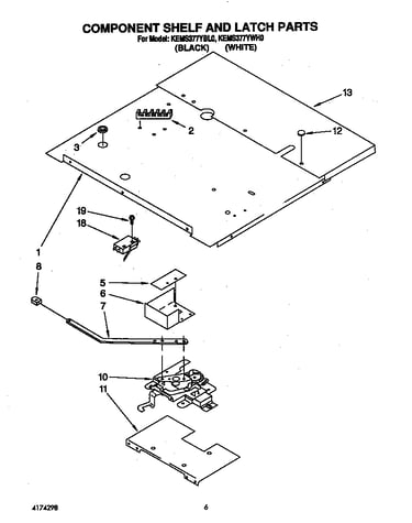 Component shelf and latch