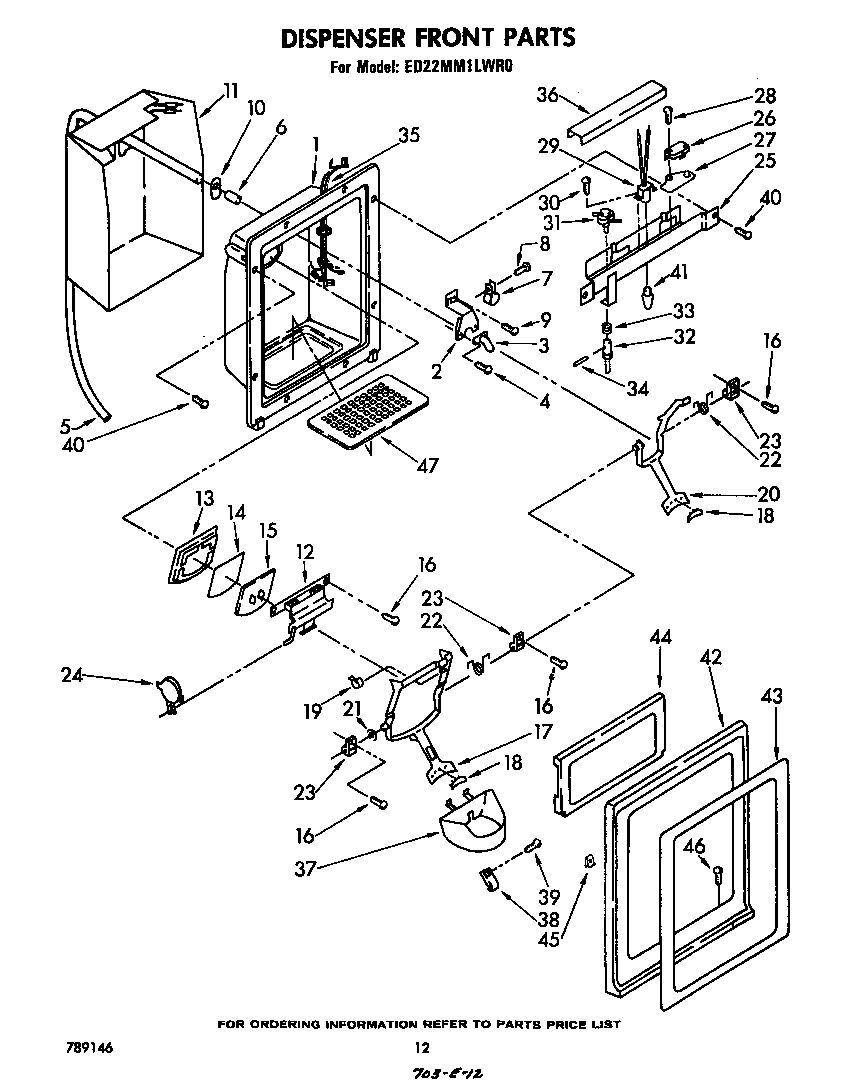 DISPENSER FRONT