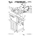 Whirlpool CAE2791AW0 top and cabinet diagram