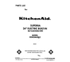 KitchenAid KEBS246SBL2 front cover diagram