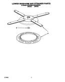 Lower washarm and strainer
