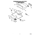 Whirlpool RB262PXAB2 burner box and latch diagram