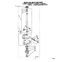 Whirlpool LLT8233AQ1 brake and drive tube diagram