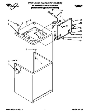 Top and cabinet