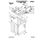 Whirlpool CAW2762AW0 top and cabinet diagram