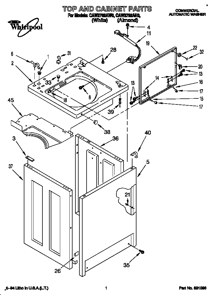 Top and cabinet