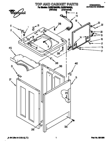 Top and cabinet