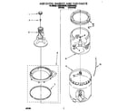 Whirlpool CAW2762AN0 agitator, basket and tub diagram