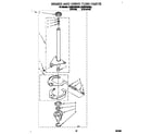 Whirlpool CAW2762AW0 brake and drive tube diagram