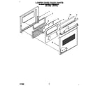 KitchenAid KEBI200BBL0 lower oven door diagram