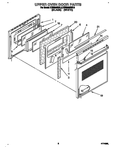 Upper oven door