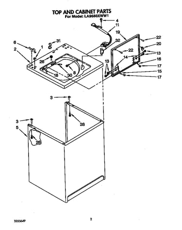 Top and cabinet