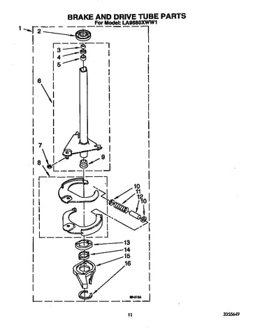 Brake and drive tube