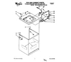 Whirlpool 8LSR6114AN0 top and cabinet diagram