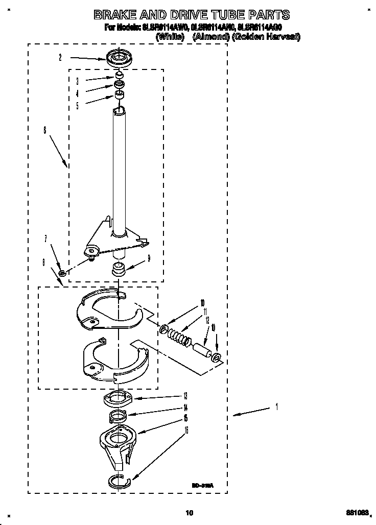 Brake and drive tube