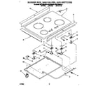 KitchenAid KGCT365ABL1 burner box, gas valves, and switches diagram