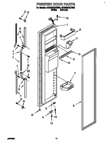 Freezer door