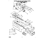 Whirlpool 4ED27DQXBN00 motor and ice container diagram