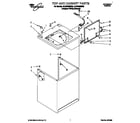 Whirlpool 4LSC8255BQ0 top and cabinet diagram