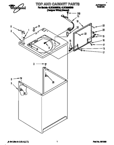Top and cabinet