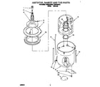 Roper RAM4143AW2 agitator, basket and tub diagram