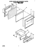 Oven door and drawer