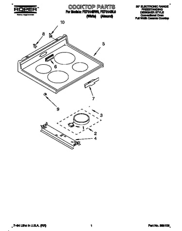 Cooktop and control