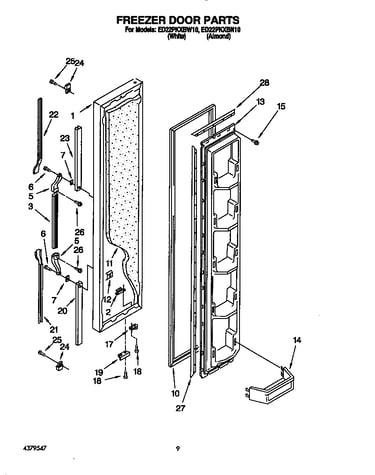 Freezer door