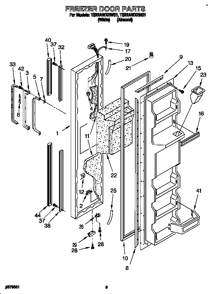 Freezer door