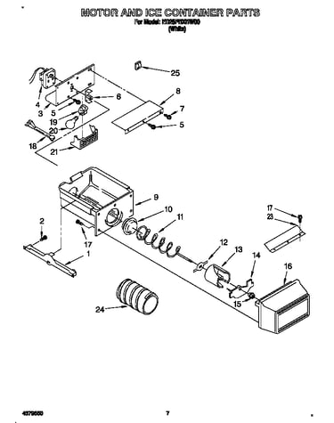 Motor and ice container