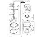 Whirlpool LSR7233BZ0 agitator, basket and tub diagram