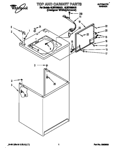 Top and cabinet