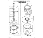 Whirlpool 6LBR7255AQ1 agitator, basket and tub diagram