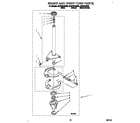 Whirlpool 8LSP6244BW0 brake and drive tube diagram
