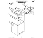 Whirlpool LSS8244AZ0 top and cabinet diagram