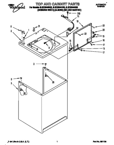 Top and cabinet