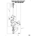 Whirlpool 8LSR5132BW0 brake and drive tube diagram