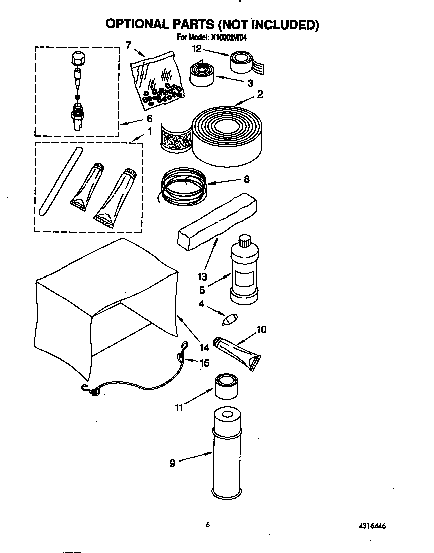 Optional parts (not included)