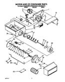Motor and ice container
