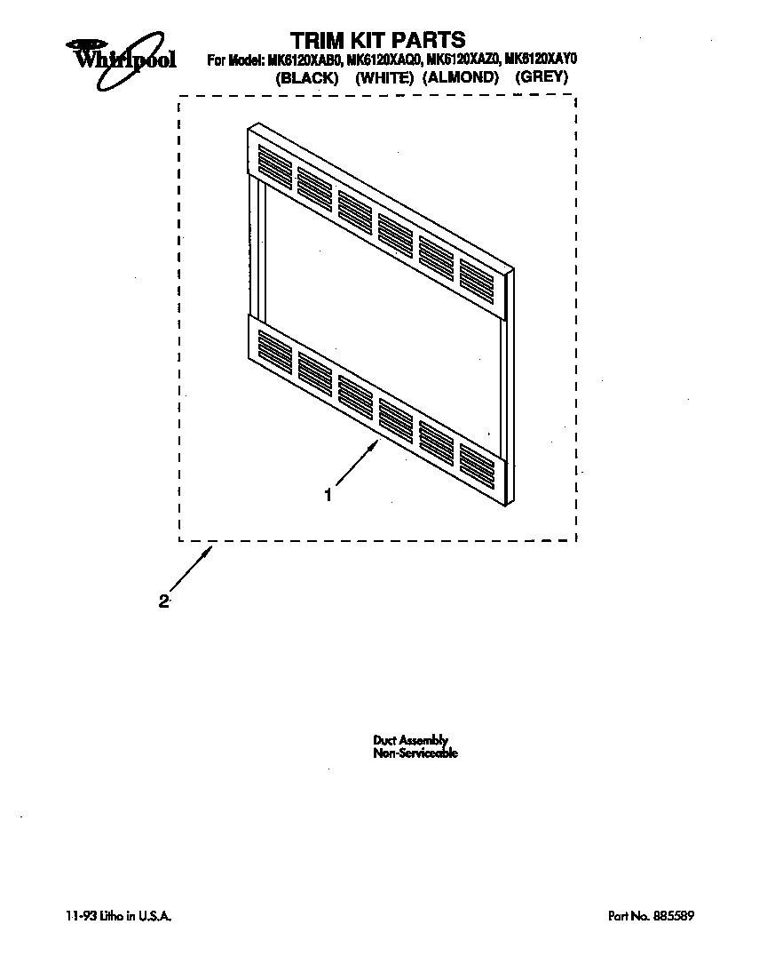 Trim kit parts