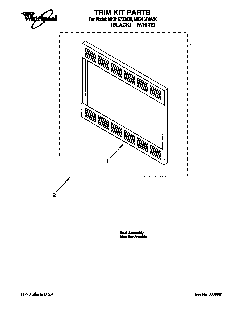 Trim kit parts