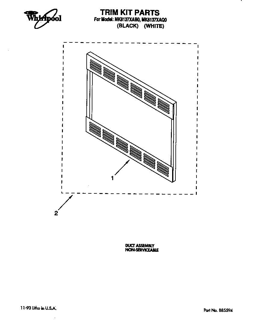 Trim kit parts