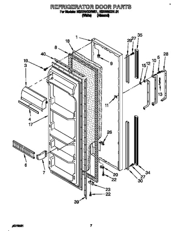 Refrigerator door