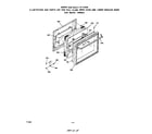 Roper 1053B2A door, upper oven and lower broiler diagram