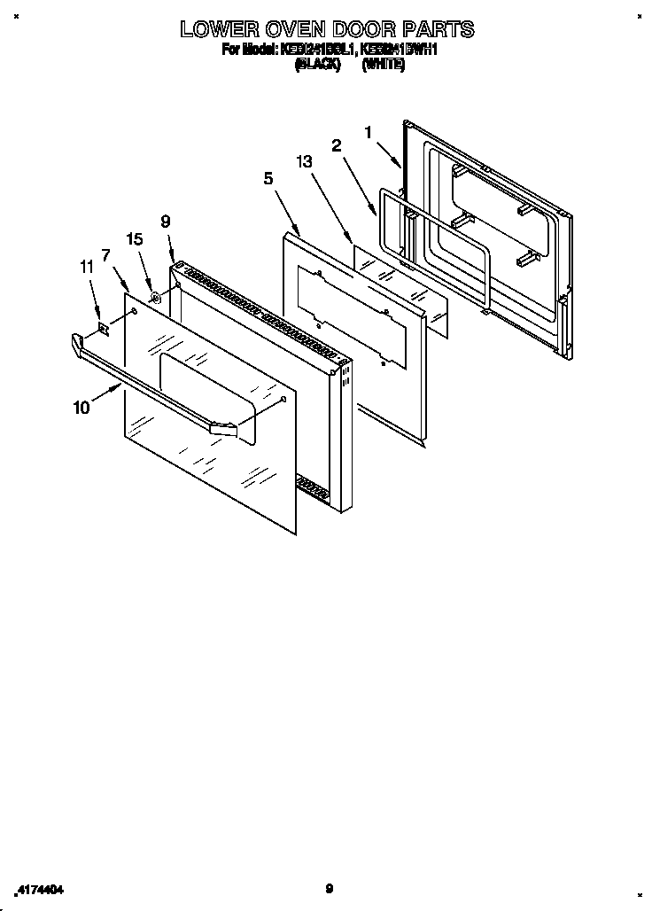 Lower oven door