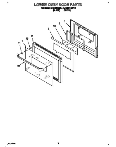 Lower oven door