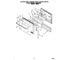 KitchenAid KEBS276BWH1 upper and lower oven door diagram