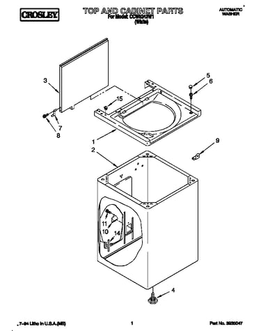 Top and cabinet